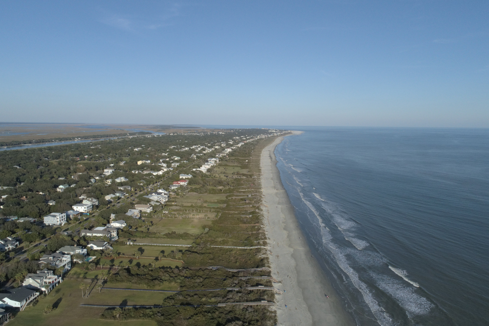 Aerial view of Isle of Palms, South Carolina