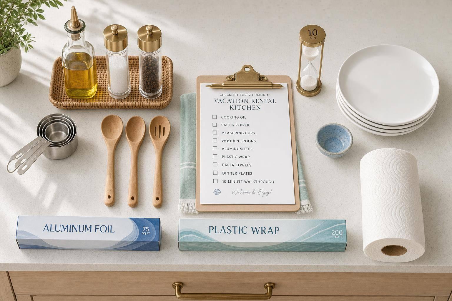 Checklist for Stocking a Vacation Rental Kitchen
