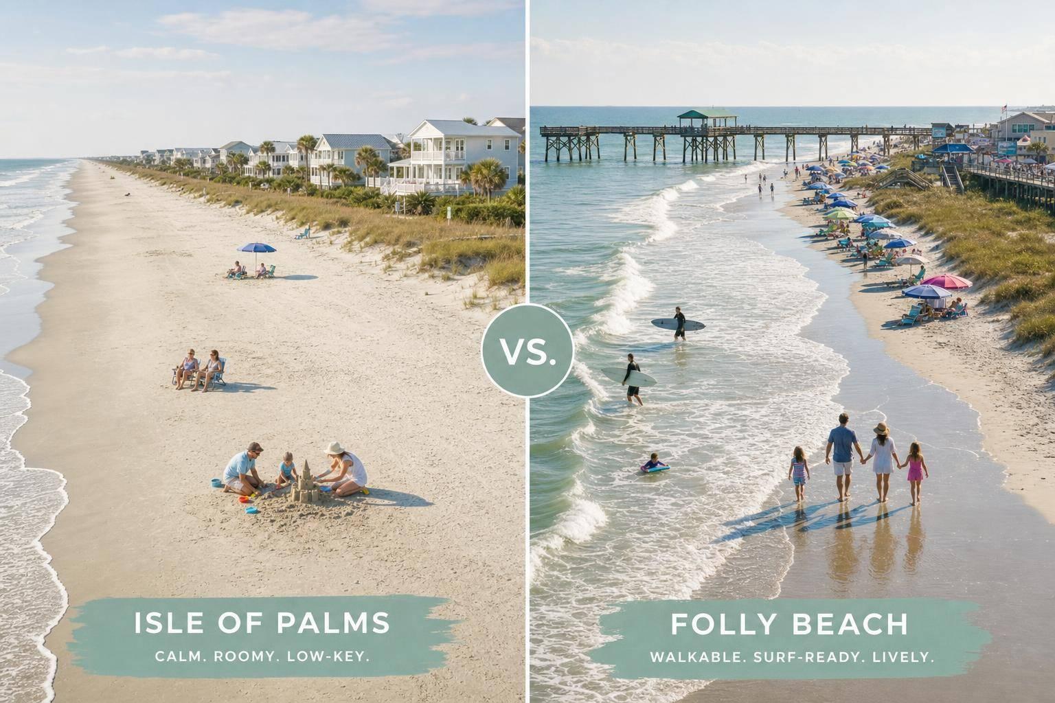 Isle of Palms vs Folly Beach for Family Fun